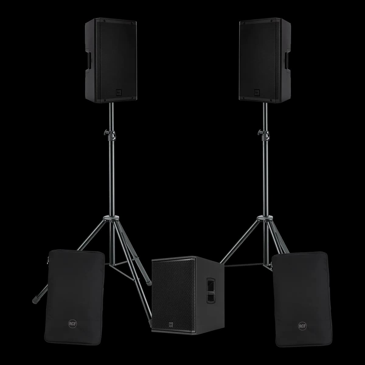 Location Paire RCF ART 912-A + caisson SUB 15-AX en location chez Fox Rider