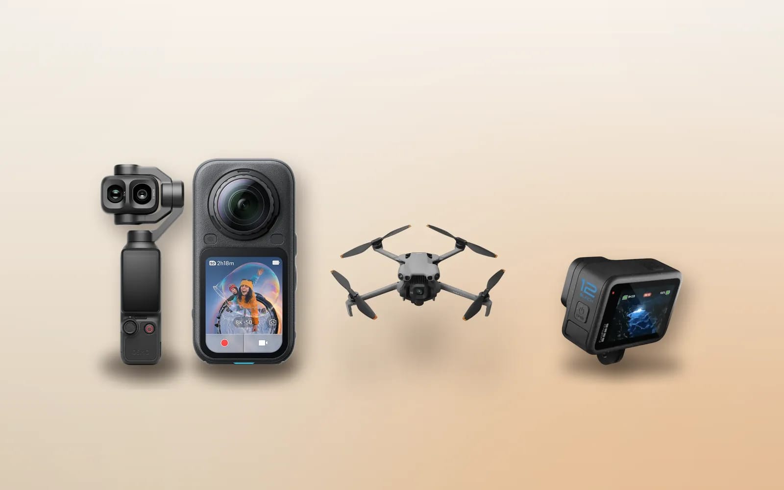 Drone DJI Mini 5 Pro, Insta360 X6, DJI Osmo Pocket 4P et GoPro HERO12 Black